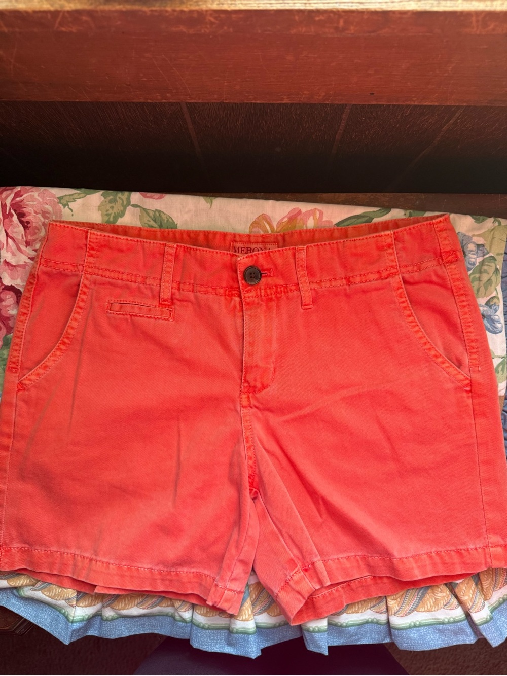 Merona Coral-Orange Women’s Casual Bermuda Shorts